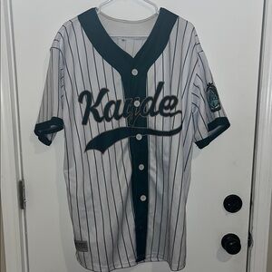 Kaydee Green & White Striped Baseball Jersey (Kappa Delta)